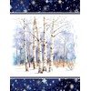 Birch Trees in Winter Novelty Notebook - Snowflake Design: 8.5"