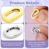 HINZIC 2Pcs Oval Necklace Clasps, Gold/Silver Plated Bracelet Pendant Carabiner