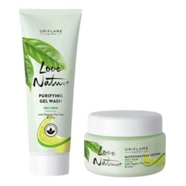 Set Facial Antibrillo Matificante Árbol Del Té Y Limón