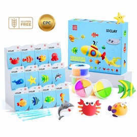Air Dry Clay Kit - Cute Ultra Light Clay DIY Kit with Tools, Soft Clay Craft Kit, Easy & Fun to Craft, Safe & Non-Toxic, Springtok Gift for Kids:_Undersea Adventure