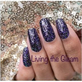 Color Street Nail Polish Strips LIVING THE GLEAM Christmas Holiday Purple C17