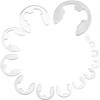 E-Clip Retaining Rings Assortment Set, 304 Stainless Steel External Snap