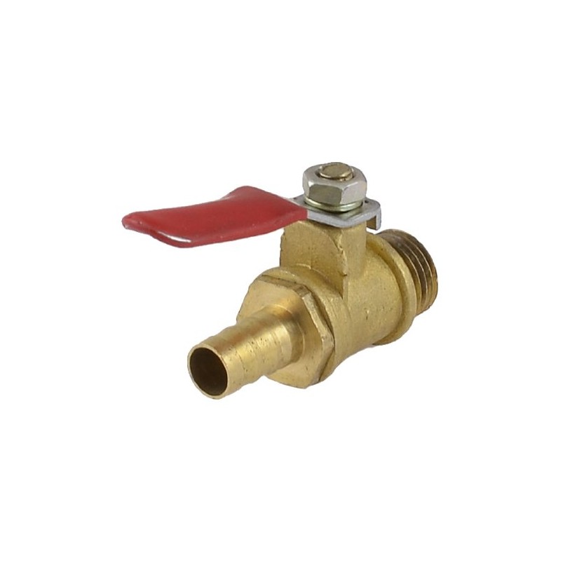 Sourcingmap 1/4" PT Male Thread to 8mm Hose Barb Red