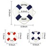 Bilipala 3Pcs Cloth Life Ring Buoy, Home Wall Nautical Decor,