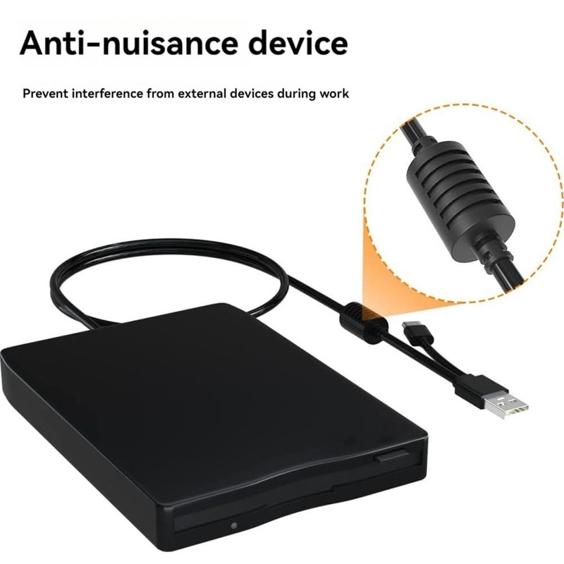 VIOPDER USB Floppy Disk Reader Floppy Disk Drive Dual Interface