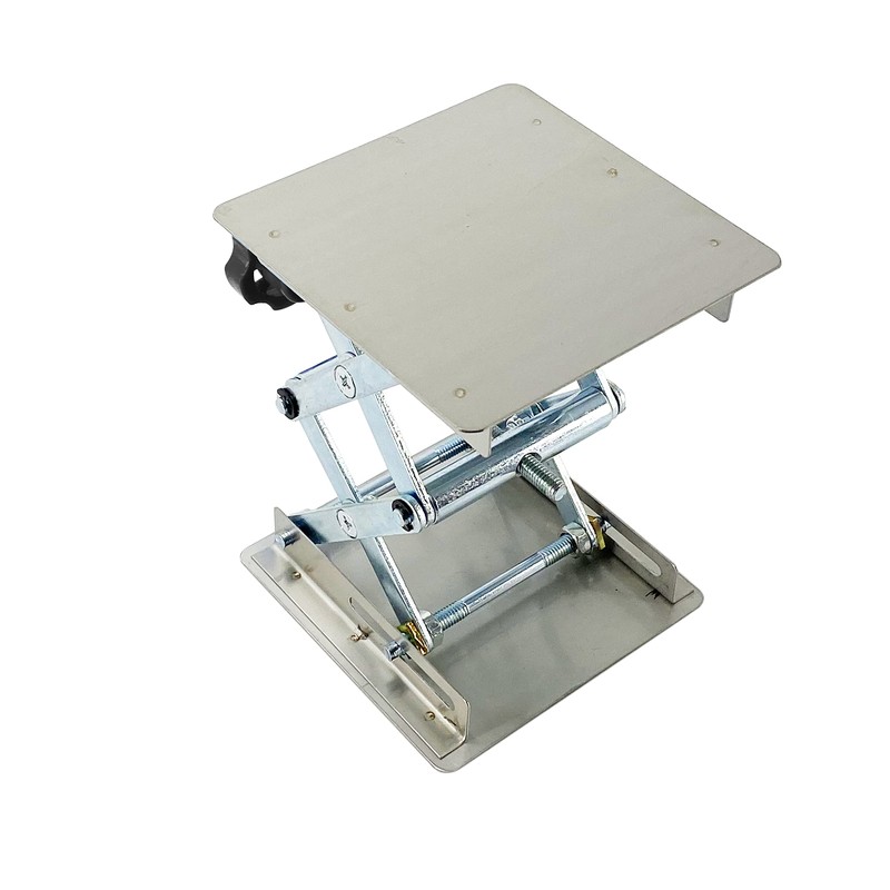 TEXALAN(R) Lift Table Lab Jack Scissor Stand Stainless Steel 4x4x6"