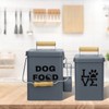 NIXBYO Metal Dog Treat Container Set of 2-9.5x5.9In & 8.6x5In