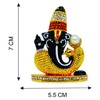 Saubhagya Global Pranav God Ganesha 7CM (Black) Multicolour Gold Plated