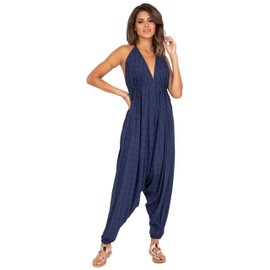 likemary Harem overol Halter Hareem Verano Todo en Uno Pelele para Mujer, Discs Print, Talla única