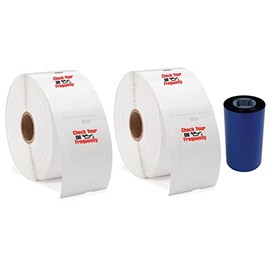 (1000) Check Your Oil Frequently Static Cling Oil Change Printer Stickers + Ink Ribbon Roll