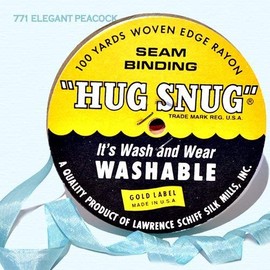 100yds 1.3cm Schiff Seam Binding Hug Snug Ribbon Colour Elegant Peacock 771