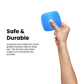 SAVEX Reusable Ice Pack With Thin & Lightweight Design Long Lasting Freezer Blocks For Food Cold & Fresh Coolers, Picnic, Lunch Boxes | | Ice Packs For Coolers | Ice Pack | Freezer Blocks (3)