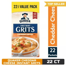Quaker, Instant Grits, Cheddar Cheese, 0.99 Oz, 22 Packets