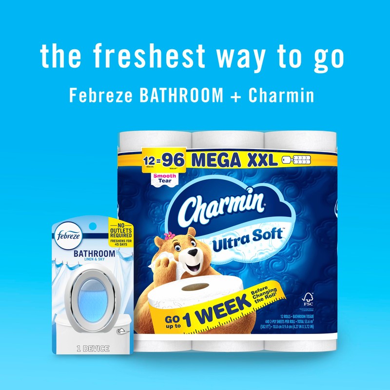 Febreze Bathroom Air Freshener, Odor-Fighting, Plug In Alternative, Air Fresheners