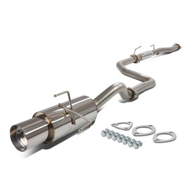 DNA Motoring CBE-HC923 CBEHC923 Stainless Steel Catback Exhaust System