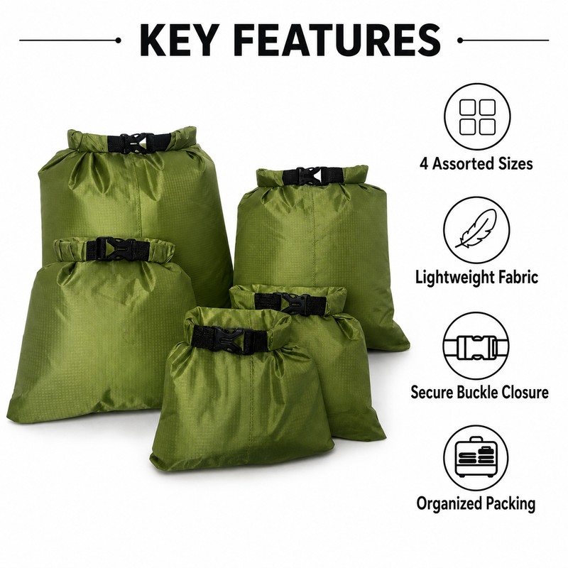 Waterproof Dry Bag Set for Outdoor Gear - 5 Lightweight