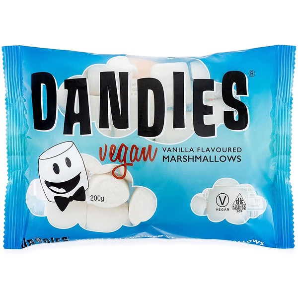 Dandies - Vegan Marshmallows, Vanilla 2 Packs of 200g