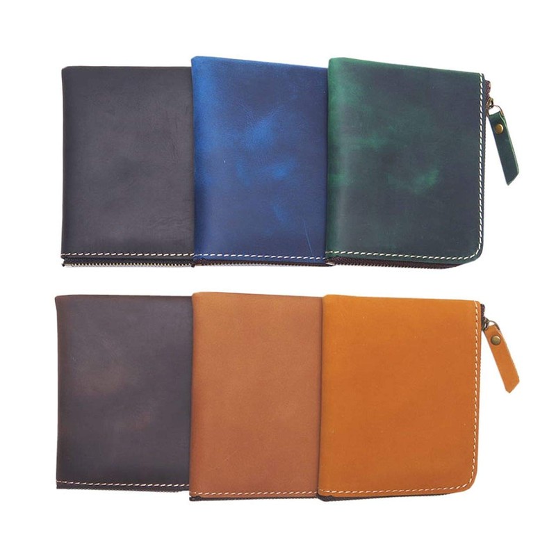 Goodland GD-KWSAIHU Smooth Textured Genuine Leather Wallet, Men's, Men's, Thin,