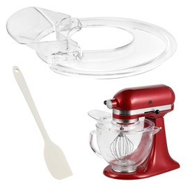 Pouring Shield for Kitchen-Aid 4.5-5 Quart Tilt-Head Stand Mixer, Removable Splatter Guard for Stainless Steel, Glass, Ceramic Bowls