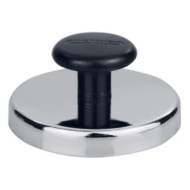 Magnet with Chrome Trim and Knob / Handle up to 40 kg Diameter 80 mm Magnetic Holder Round Magnet