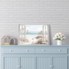 Beach Window Canvas Wall Art: Living Room Blue Ocean Scene