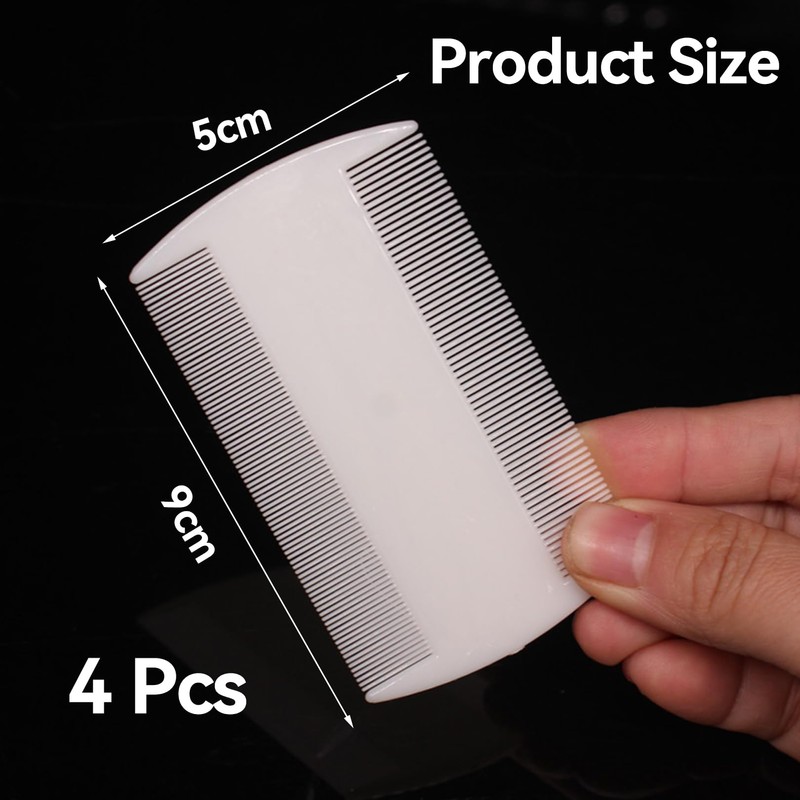 4 Pcs Lice Combs Double Sided, Nit Comb Double Sided
