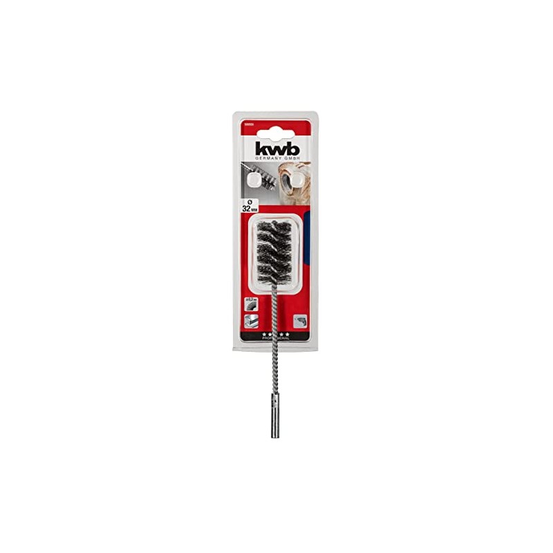 kwb 5995-00 spazzole per tubi a spirale, filo d'acciaio, ondulato