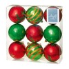 Christmas Tree Decoration - 9 Pack 80mm Baubles - Red