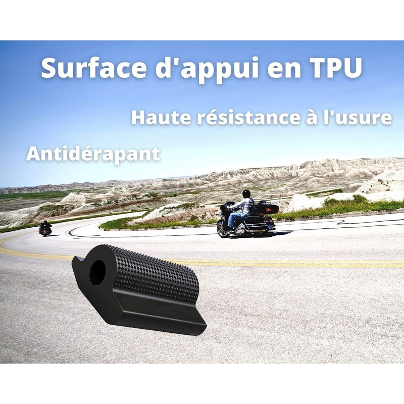 Ugozen Rubber Pedal Protector for Motorcycle Shoes Non Slip Black