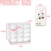 Clear Acrylic Desk Organizer with 12 Mini Stackable Drawers -