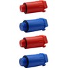 (Pack of 4) Construction Plugs 1/2", Red and Blue Plastic