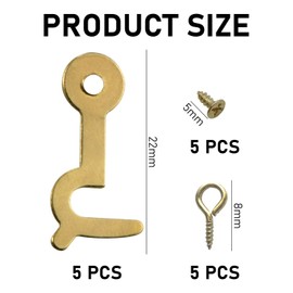 USHXVG 5 Sets of Birdcage Door Locks, Door Hooks, Claw Rings, Clock Door Hooks, Small Bird Cages, Door Lock Metal Accessories, Claw Nails Round Head Rings, Screws