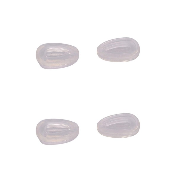 NicelyFit Clear Nose Pads for Oakley Eyeglass Frames Keel Tincan Tinfoil Tailpin Caveat Feedback Holbrook Metal Tailback etc (2 Pairs), 12mm x 7mm