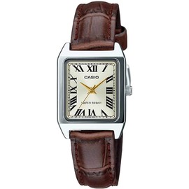 Casio LTP-V007L-9B Standard Quartz Women's Watch, Light Champagne Gold, Brown, Overseas Model, Light Champagne Brown Leather LTP-V007L-9B