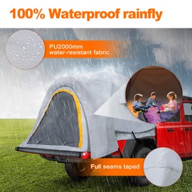 GOTIDY Pickup Truck Bed Camping Tent, Gladiator Truck Bed Tent with Removable Rainfly and Carrying Case, Pickup Truck Tent 5.5 Bed for 5-5.5ft Bed for Jeep Gladiator Full-Size Compact Truck Tent Bed