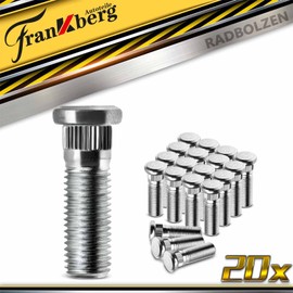 Frankberg 20 x Wheel Bolts Wheel Bolts Front Rear Compatible with TL Accord Airwave Beat Capa City Civic Concerto CR HR Integra Jazz Legend Prelude 1972-Today Replace# 90113S5H005