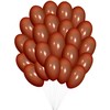 50 pcs 12" (30CM) Balloons Pearlised Metallic Air or Helium Wedding Birthday Christmas Party Decoration Available in 14 colours (Brown)