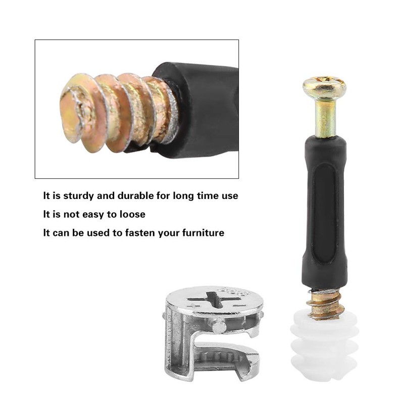 Furniture Connecting Screw Plastic Coated Connector Cam Lock Hardware Accessories