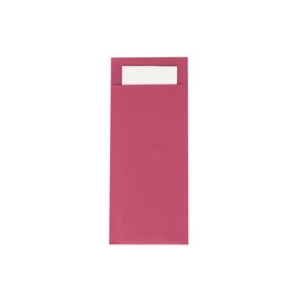 Mank Cutlery Bag 85 x 200 mm with 2 Ply White Tissue Napkin, Cutlery Cover, Cutlery Bag in Various Colours (Bordeaux, 100)