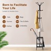 Hoctieon Coat Rack Freestanding, Entryway Hanger Stand, Umbrella Holder, Hall