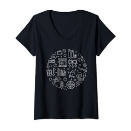 Womens Dollar Devaluation - Economic Disaster V-Neck T-Shirt