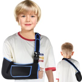 Kids Arm Sling,Mesh Medical Sling with Adjustable Shoulder Pad,Lightweight&Breathable Children Arm Support Shoulder Immobilizer Brace for Elbow or Wrist Injury,Torn Rotator Cuff,Post-Surgery(XX-Small)