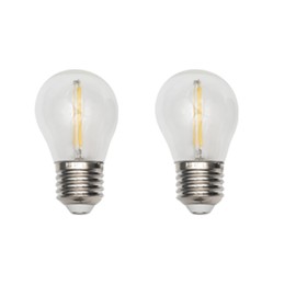 Kiven LED Bulb 2W DC3.7V - E26/E27 Base - 2700K Warm White for Solar Battery Systems - Set of 2