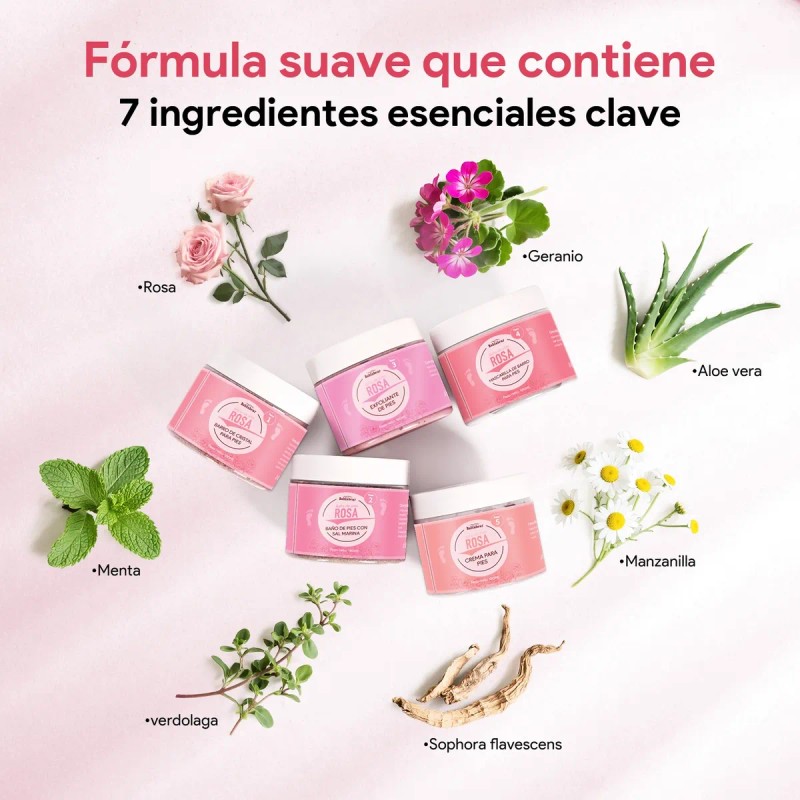 Kit Spa Pies De 5 Profesional Exfoliante Hidratante Pedicure