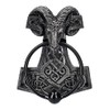 Pacific Giftware Door Knocker Viking Thor's Hammer with Aries Skull