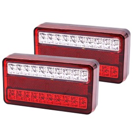 Aoling Truck Tail Lamp 12V Trailer Tail 20LED Red Hi-Low + Yellow Brake Small Turn Signal Reflector Light Tiger Camper Shell Truck Tractor Trailer Boat 2pcs