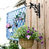 KiaoTime Cast Iron Metal 9.5" Hanging Planter Flower Pots Bracket