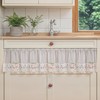 White Sheer Valance Lace Trim Pink Tulip Decor Farmhouse 60W