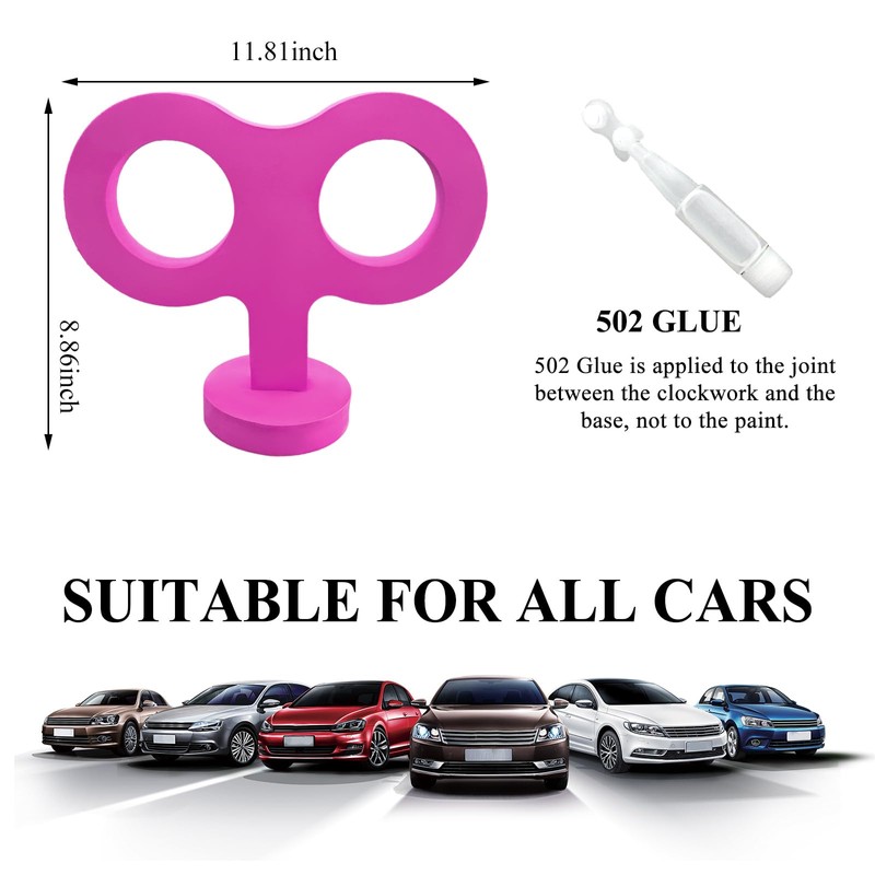 Gasedin Car Wind Up Key Sticker, Funny 3D Sticker Wind