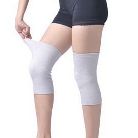 Bonvie.shop Knee Support Bandage Warming Knee Support Knee Cuff Elastic Sports Bandage Grey Quantity: 1 Pair, Size: M